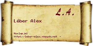 Léber Alex névjegykártya